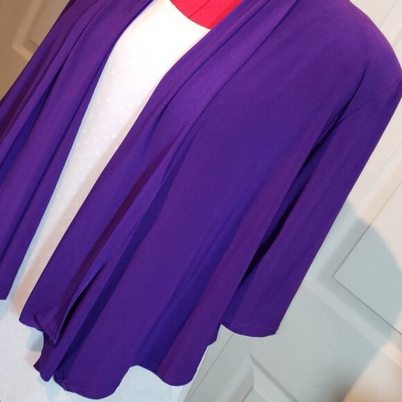 R&M Richard's Plum Purple Open-faced Blazer - Picture 2 of 6